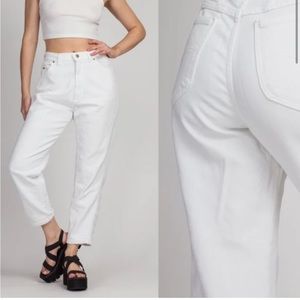 Vintage Riders by Lee Denim Mom Jeans White Size 10
